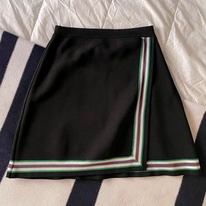 Sandro 1 black contrast green purple skirt